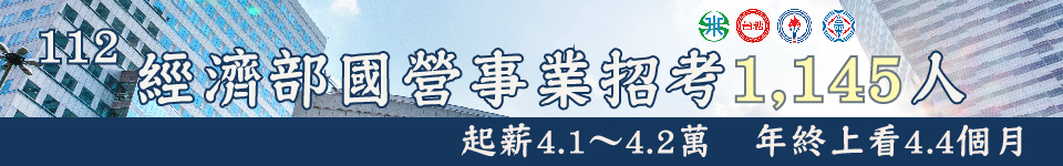 經濟部國營事業甄選1,145人　起薪上看40k