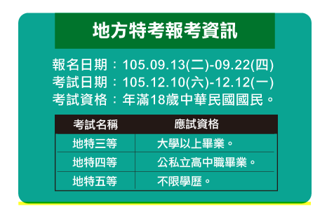 地特考試