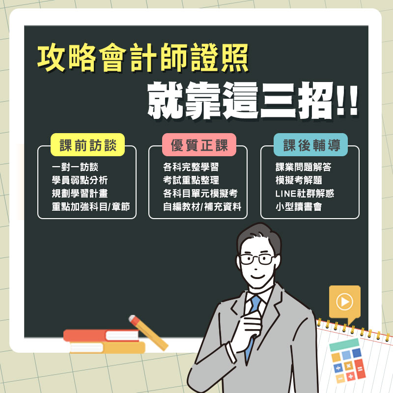 證照試在必得　會計師家教班掛保證