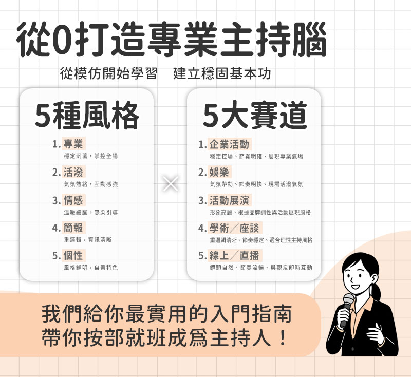 如何開始主持？找出適合自己的定位