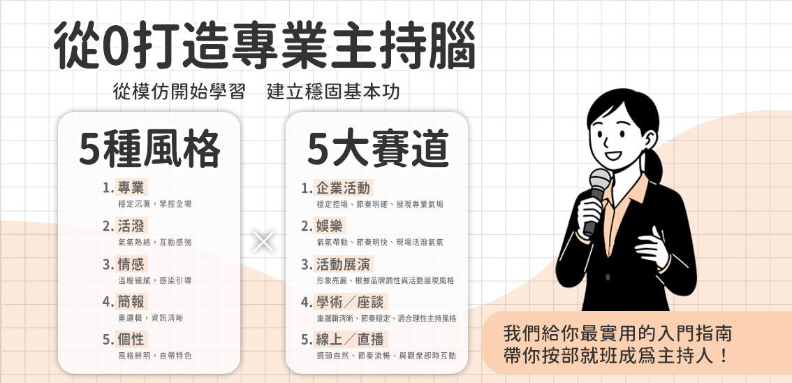 如何開始主持？找出適合自己的定位